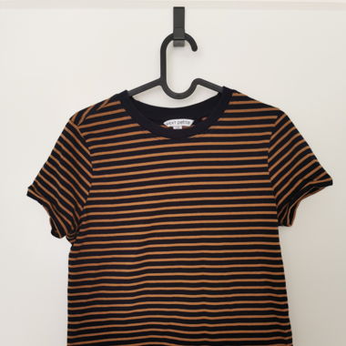 T-Shirt Navy Braun