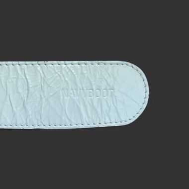 Ceinture en cuir blanche Navyboot Taille 90