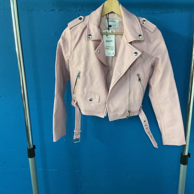 Jacke aus Kunstleder rosé poudre - Beshka XS