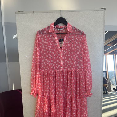 Robe chemise rose 