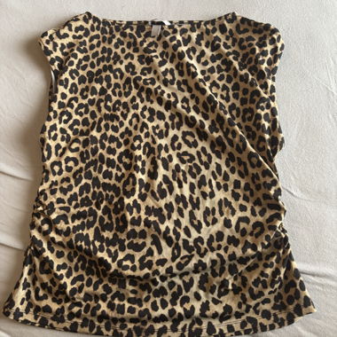 Top léopard sans manches, taille L