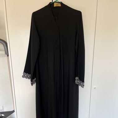 Abaya with hand embroidered sleeve design