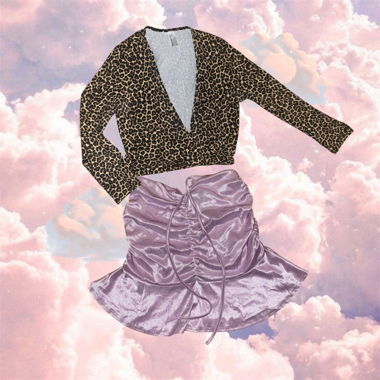 Top con stampa leopardata