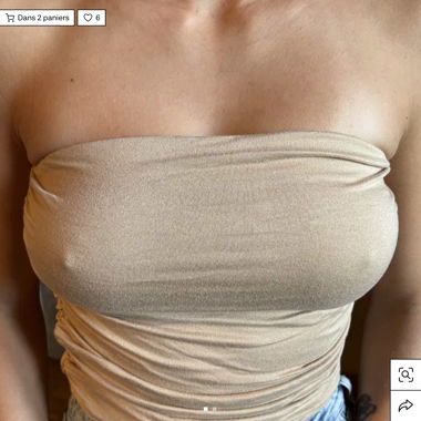 Top bandeau beige