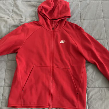 Red Nike Hooded Sweatshirt