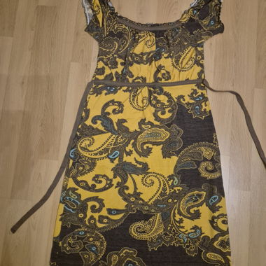 Paisley Kleid mit Bindeband