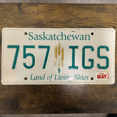 Autoschild, Saskatchewan 757 IGS - Kanada