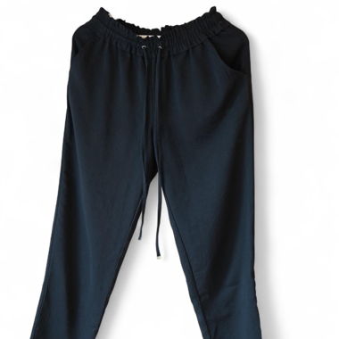 Pantalon en tissu noir