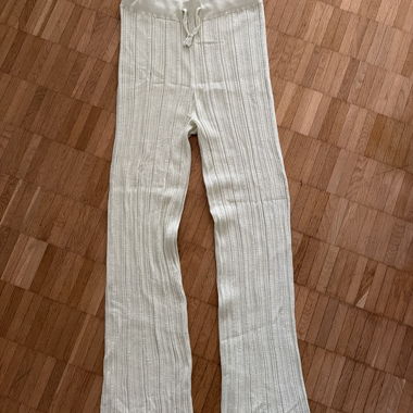 Pantalon en maille côtelée