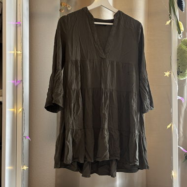 Olive green babydoll mini dress – ONLY – S