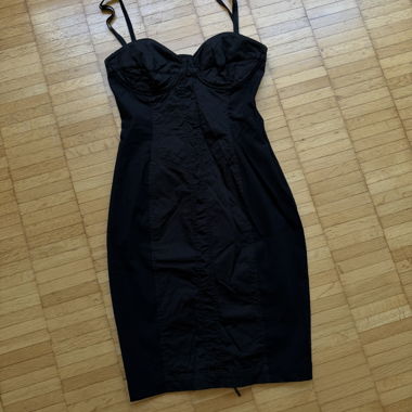 Abito corsetto nero con lacci Jean Paul Gaultier