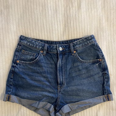 Short en jeans taille haute 