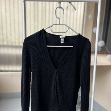 H&M Langarmshirt M schwarz