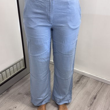 Pantalon en mélange de lin