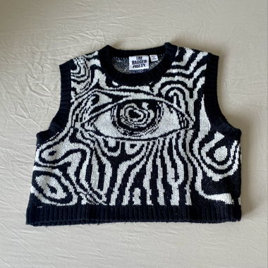 Artsy back and white Raggedpriest Vest