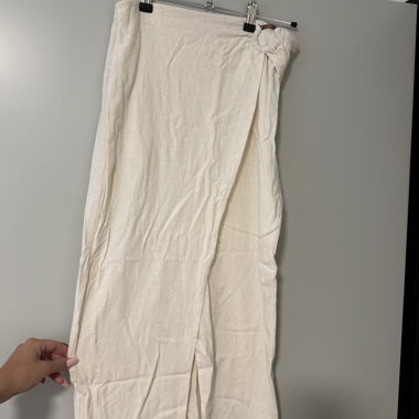 Cream Wrap Skirt