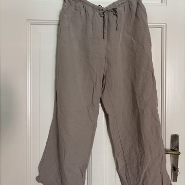 Beige Linen Pants