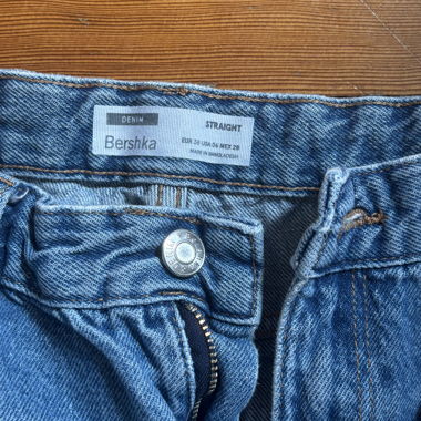 Blue Straight leg jeans, High to Midrise