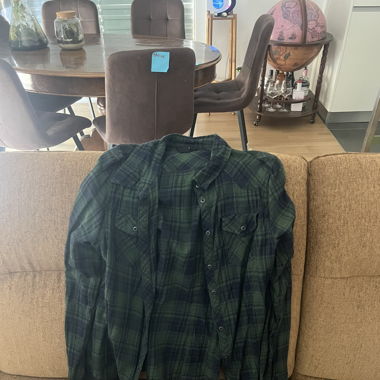 Camicia a quadri verde