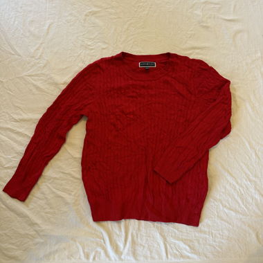 maglione rosso in maglia