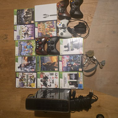 XBOX 360, Kinect, 12 jeux et 5 manettes 