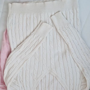 Maglione in maglia ecru