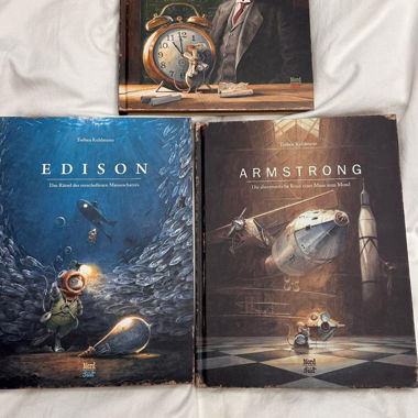 Set di albi illustrati Torben Kuhlmann Einstein/Edison/Arm