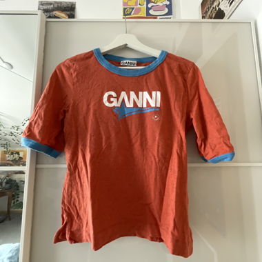 T-shirt GANNI rosso/blu