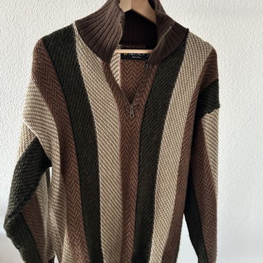 Zip Pulli aus Babyalpaca Wolle
