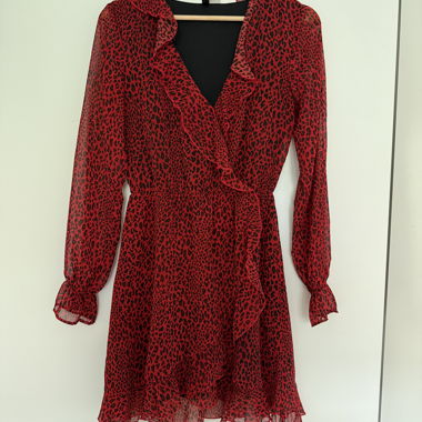 Vestito H&M rosso con stampa leopardata
