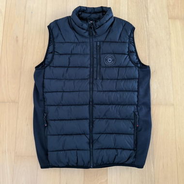 Black Zavetti puffer gilet
