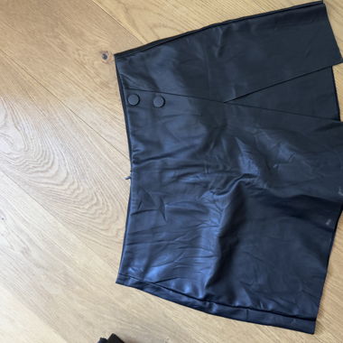Leder Skort