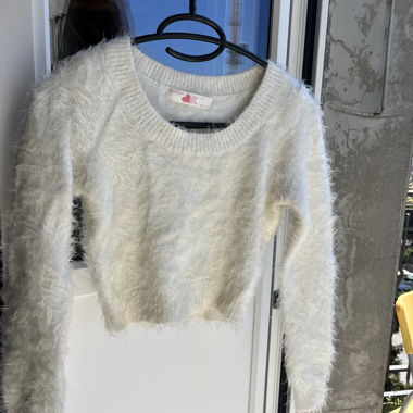 Top corto bianco American Appareil soffice