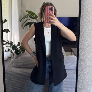 Ärmelloser Blazer / Weste, Grösse S