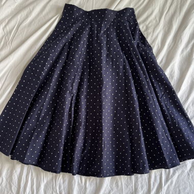 Gonna Navy a Pois Giapponesi