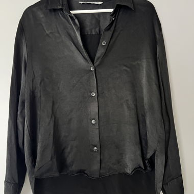Camicia Zara in raso nero