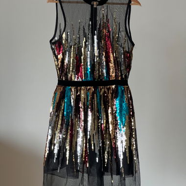 Mini-Pailletten-Kleid