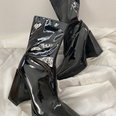 Bottes vinyle noir