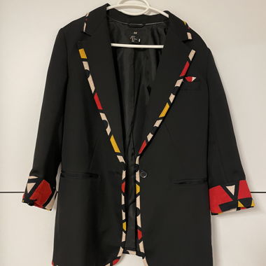Blazer noir avec motif
