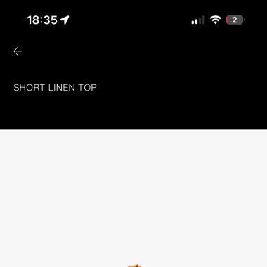 Leinen Top in Orange 