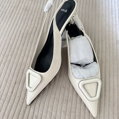 Escarpins slingback Mango blancs (neufs)