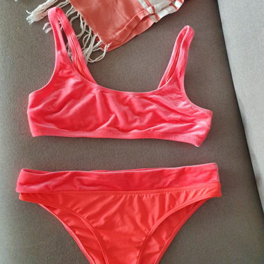 Bikini en velours Pink Peach