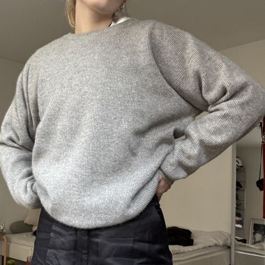 Pull gris en cachemire