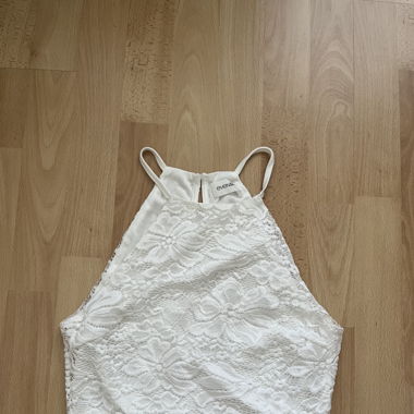 Spitzen Neckholder Crop-Top