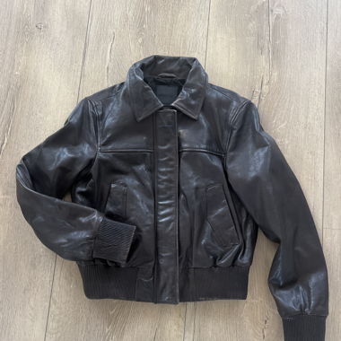 Veste en cuir Mango