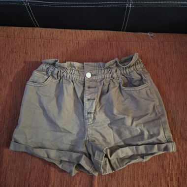 Shorts taille haute gris