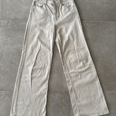 Pantalon beige taille haute