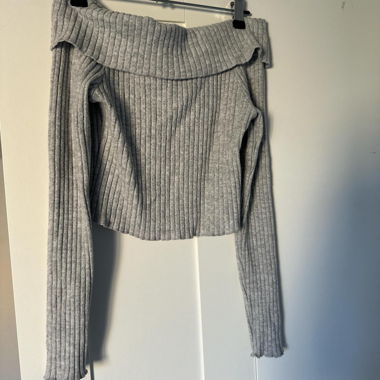 Grau Crop-Top