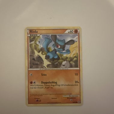 Pokémon card Riolu from 2010
