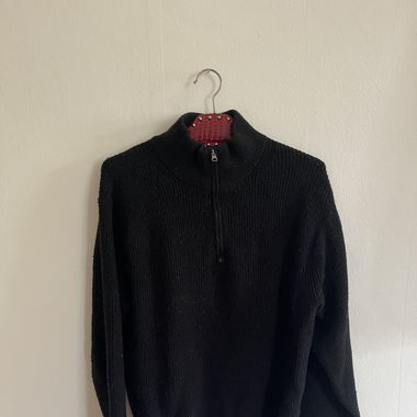 Uniqlo Half-Zip Schwarz